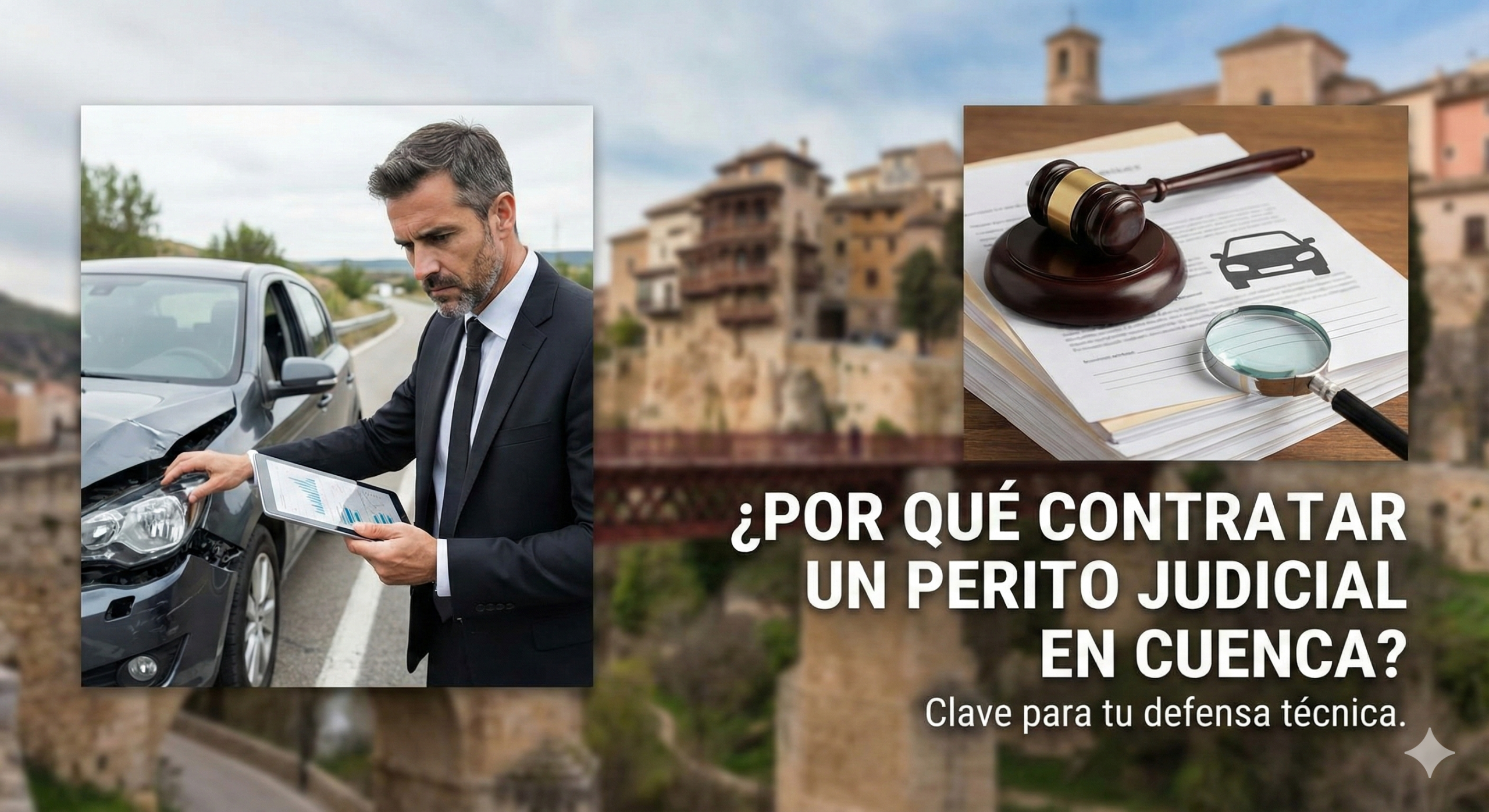 Perito profesional realizando peritaje de vehículos en Cuenca para tasación judicial y reclamación de daños.